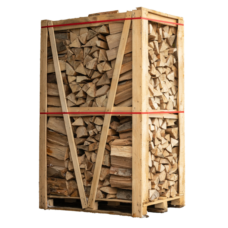 2 Paletten (Weißeiche + Buche/Hainbuche) – Holzscheite mit 40 cm Länge – Produktansicht 1