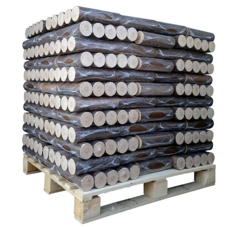 Verdichtete Laubholzscheite – 100 % Laubholz – Palette mit 960 kg – Produktansicht 1