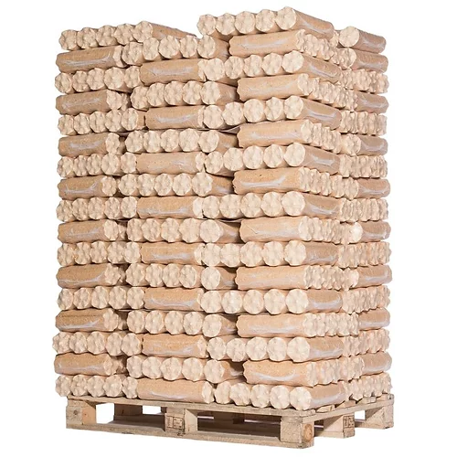 Verdichtetes Brennholz – 100 % Nadelholz – Palette mit 960 kg – Produktansicht 2