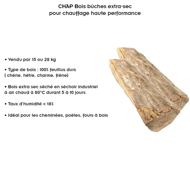 Extra trockene Hartholzscheite 25 cm – 15 kg – Produktansicht 2