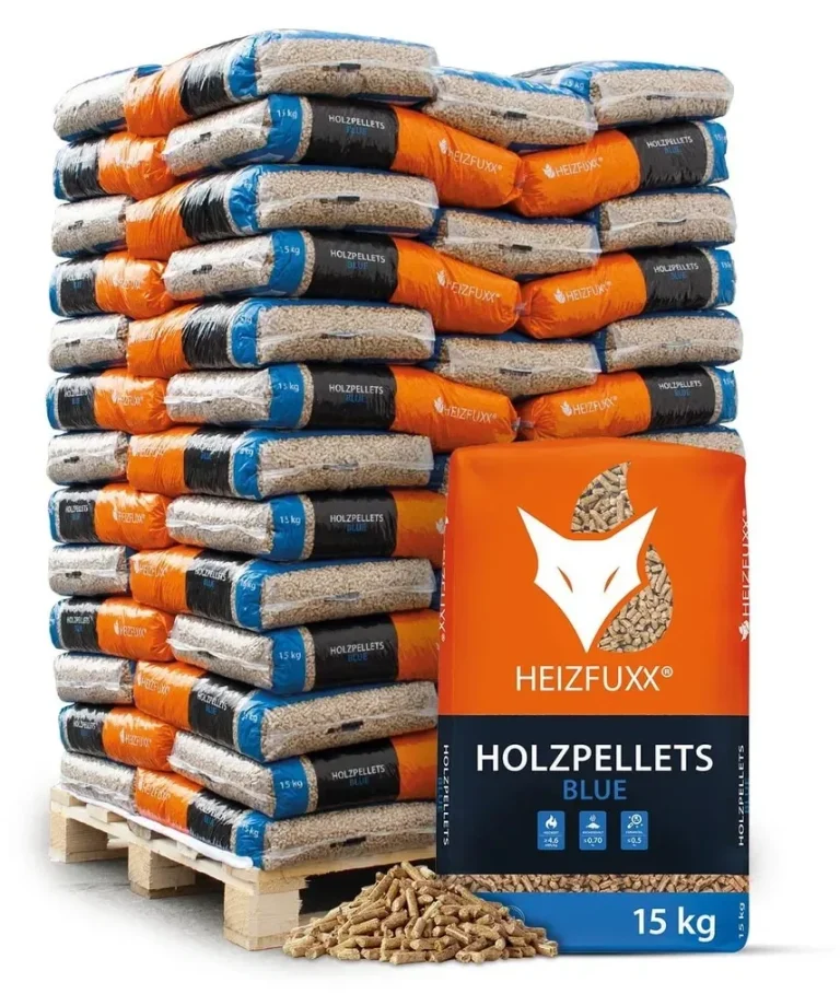 Heizfuxx Blue ENplus A1 – 6-mm-Holzpellets auf 975-kg-Palette – Produktansicht 1