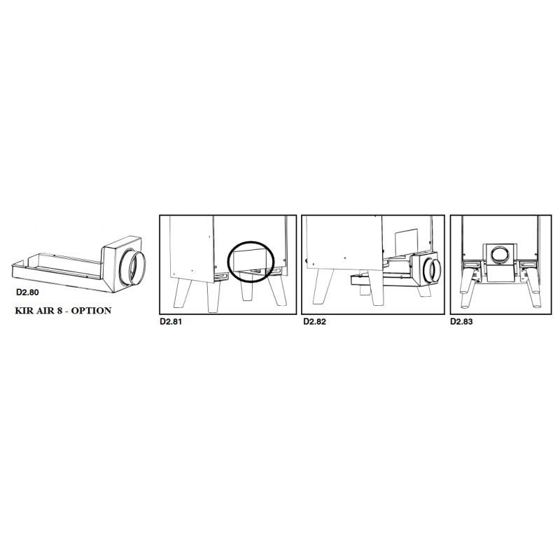 Holzofen auf Standfüßen – BRONPI Arus 9.5 kW – Produktansicht 4