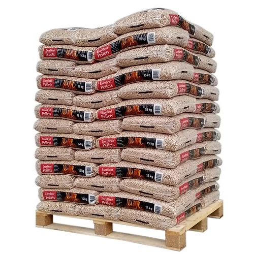 Holzpellets Excellent Pellets – Palette mit 65 Säcken zu je 15 kg – Produktansicht 1