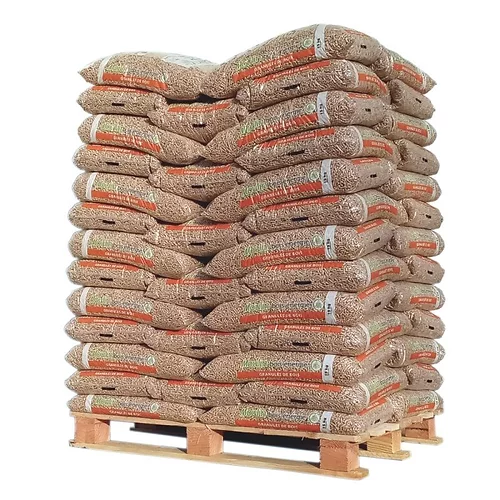 Holzpellets Moulin Bois Energie – Palette mit 65 Säcken zu je 15 kg – Produktansicht 1