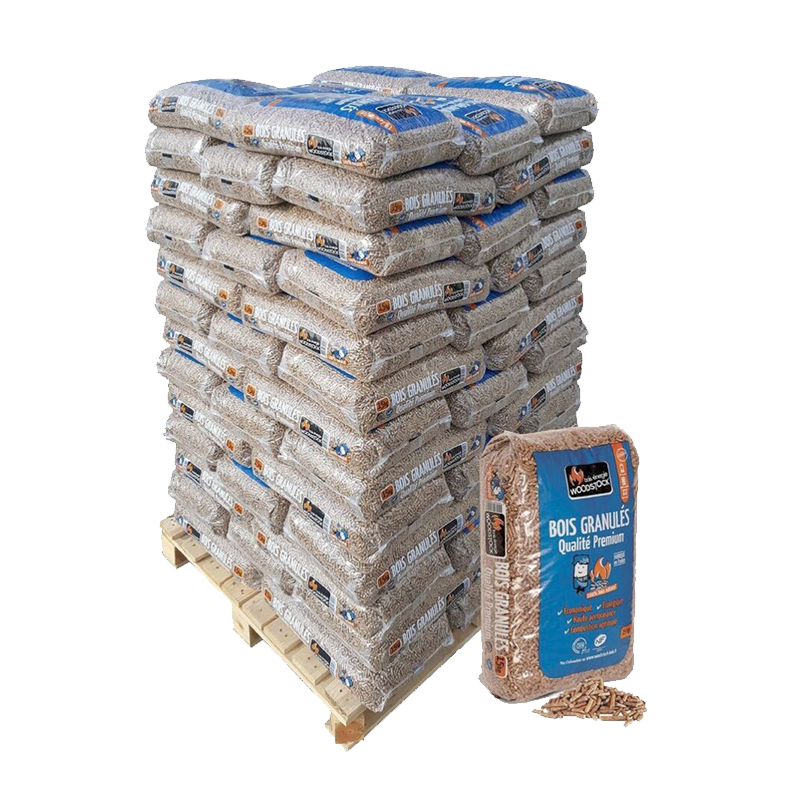 Holzpellets Woodstock – 78 Säcke zu je 15 kg – Produktansicht 1