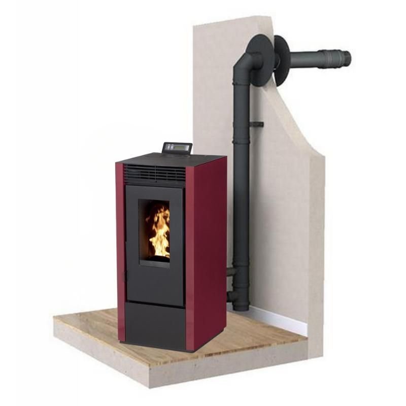 Set: Pelletofen raumluftunabhängig + Abgas-Wandset – INTERSTOVES Marina 14 kW – Produktansicht 1