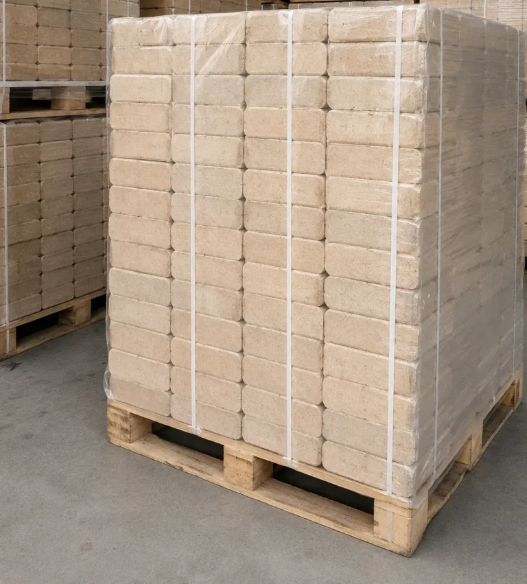 RUF-Holzbriketts – 960-kg-Palette mit 96 Paketen – Produktansicht 1