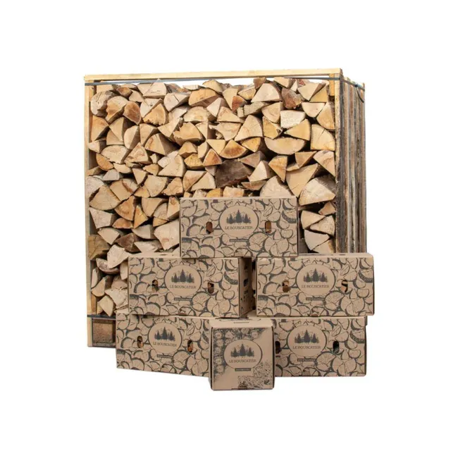 Trockenes Brennholz 30 cm – 1.5 Ster mit Anzündpaket – Produktansicht 1