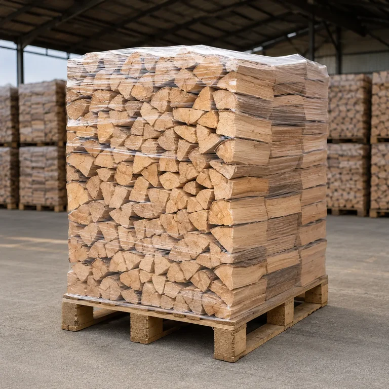 Trockenes Buchenbrennholz 25 cm – Palette mit 1 Raummeter – Produktansicht 1