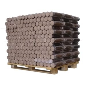 Verdichtete Laubholzscheite – 538-kg-Halbpalette – Produktansicht 1